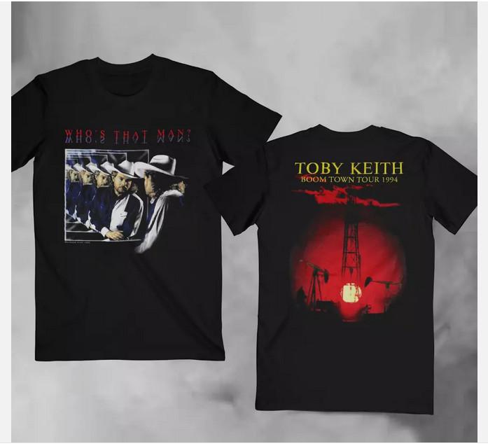 

Vintage 1995 Toby Keith Boom Town Tour Cotton Black All Size Unisex Shirt 4XL