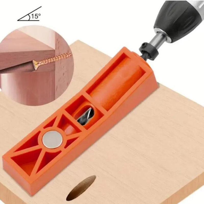 Woodworking Oblique Hole Locator Pocket Hole Angle Drill Guide Hole Punch Locator Set DIY Carpentry Tool