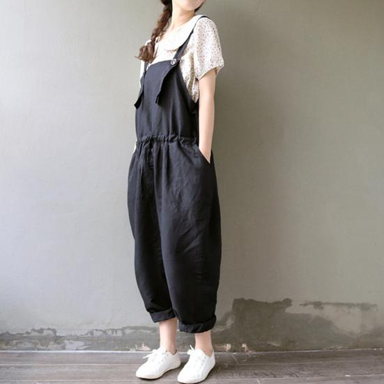 Vintage Women's Jumpsuit Bib Cargo Pants Harem Oversized Overalls Dungaree