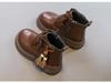 Girls' 2025 Autumn Princess Leather Short Boots - Stylish Medium & Large Children's Martin Boots