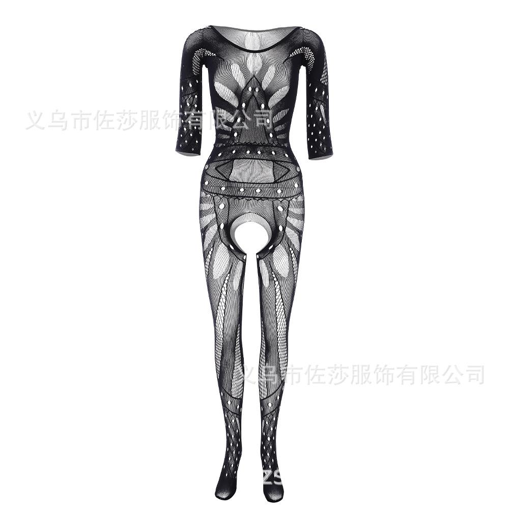Sex Underwear Jacquard Mesh One-piece Hollow Sexy Mesh