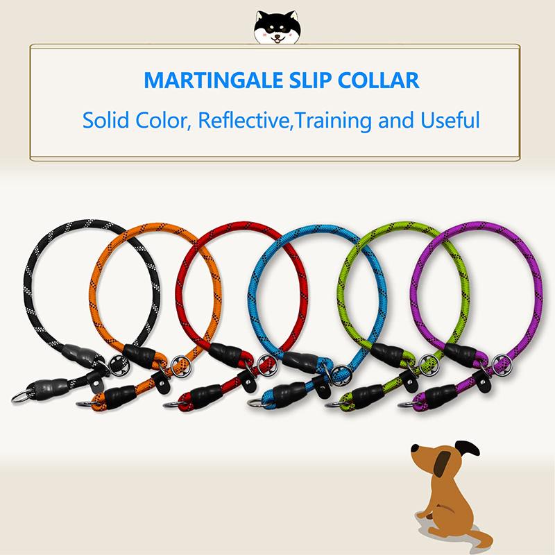 Benepaw Dog Slip Collar No Pull Reflective Martingale Sliding Stopper Pet Choke Collar For Training Small Medium Large Dogs