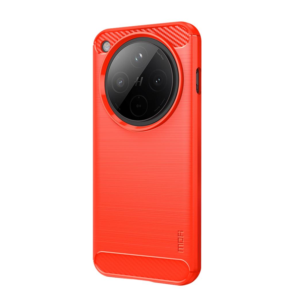 For Oppo Find X8 5G Back Cover MOFI Brushed Texture Carbon Fiber Soft TPU Case