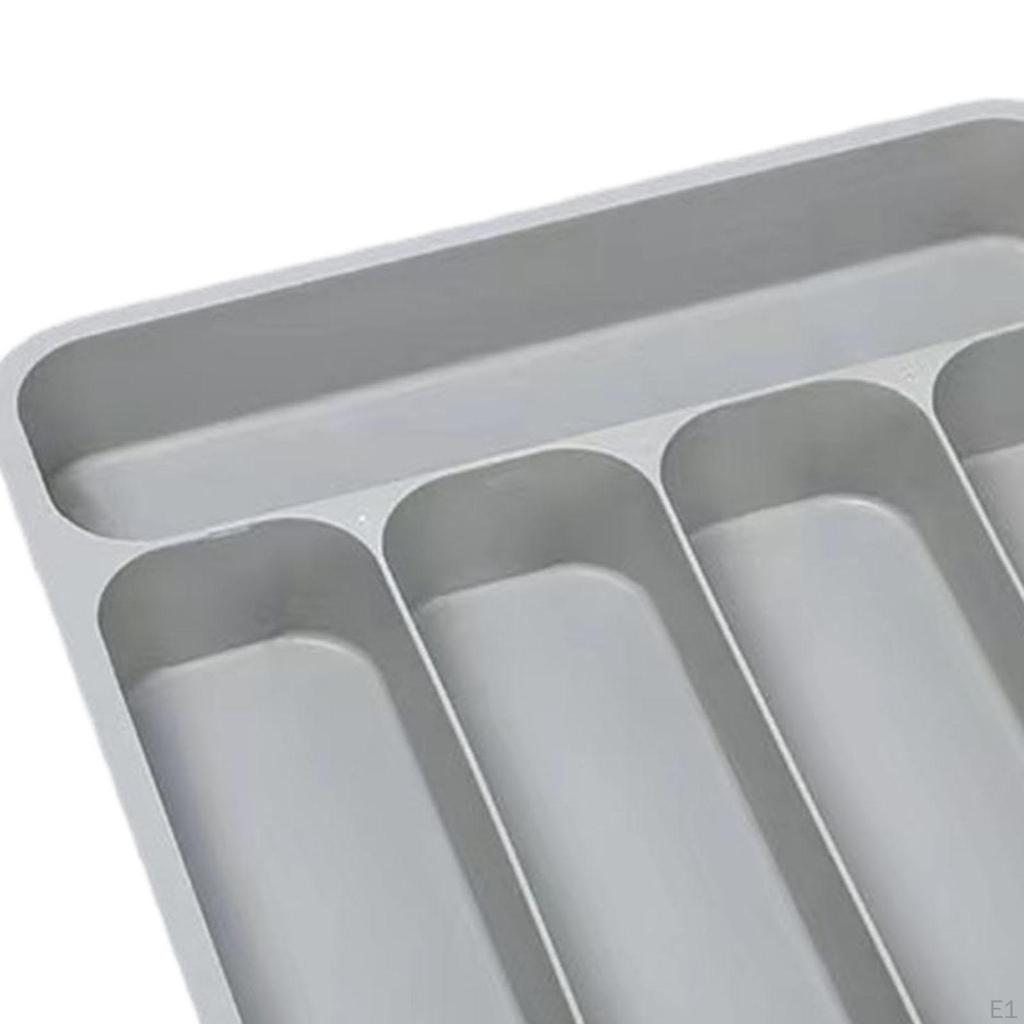 Cutlery And Silverware Tray, 6 Compartments, Drawer Dividers, Expandable Organizer