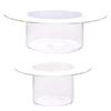 Multifunctional Transparent Glass Bowl Straw Hat Shaped Household Yogurt Bowl Decorative Fruit Salad Plate Coffee