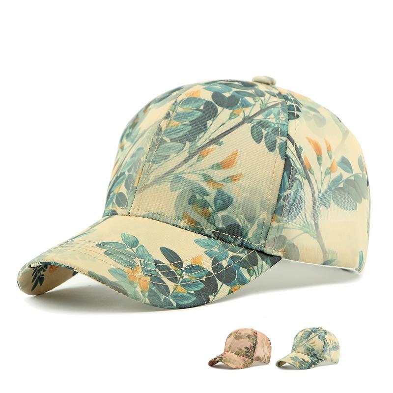 Women Baseball Cap Spring Summer Outdoor Sun Protection Sun Hat Printed Cap