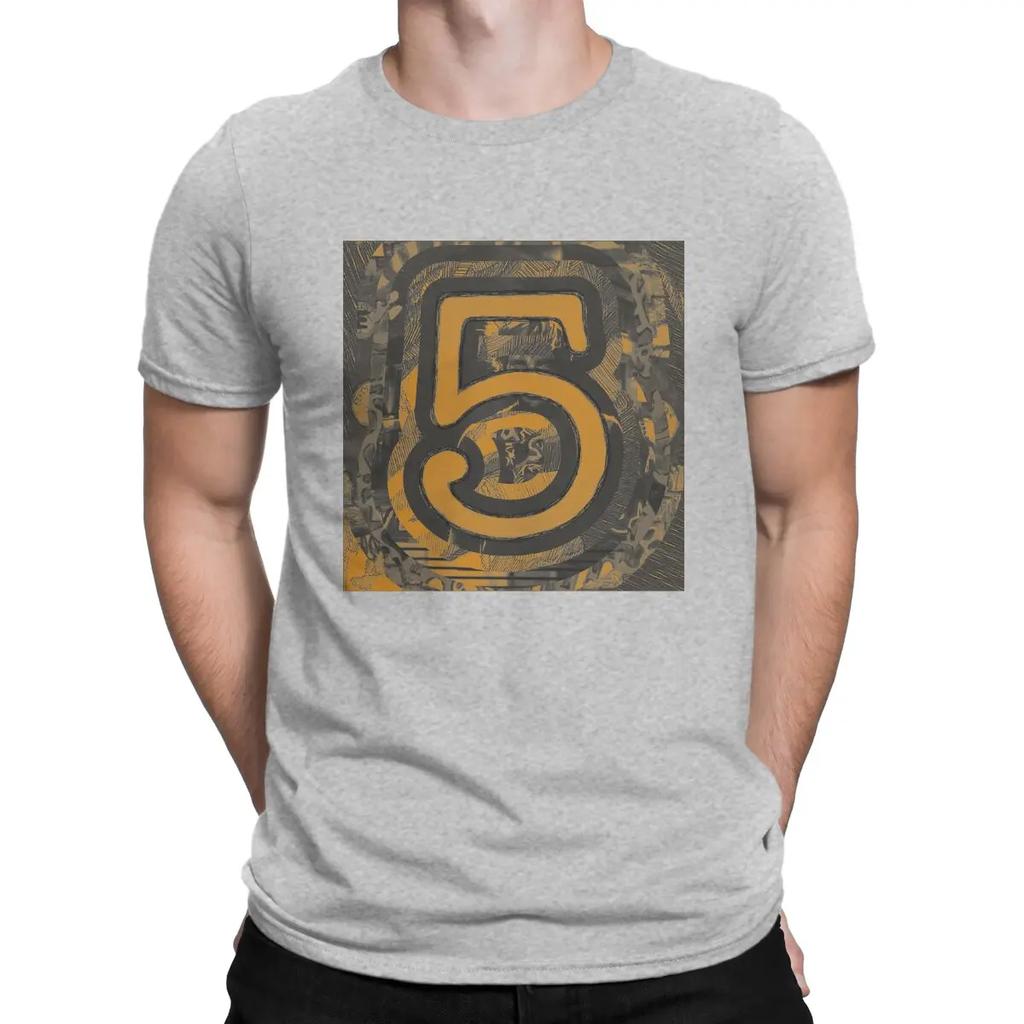 5 Music Fun T-Shirt for Men E-Ed Sheeran Novelty Cotton Tee Shirt Round Collar Short Sleeve T Shirts Original Clothing