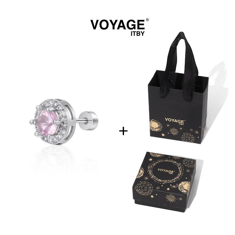 Blue Zircon Titanium Steel Stud Earrings for Women - Luxurious and Comfortable for Sleeping, Ear Bone Accents, Elegant Ear Accessories.