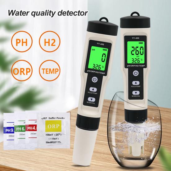 PH Meter Digital Water Quality Tester High Accuracy Waterproof Battery Powered Portable