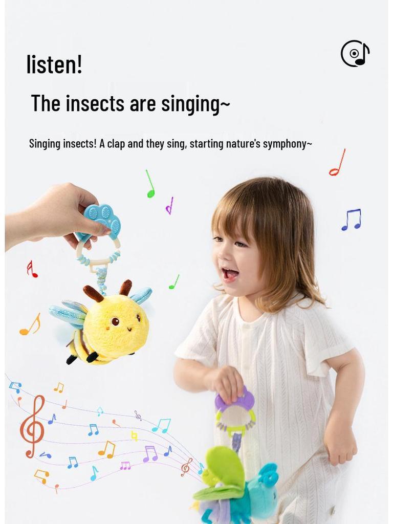 Jollybaby Insect Plush Hanging Mobile - Soothing Crib and Stroller Toy for Babies 0+