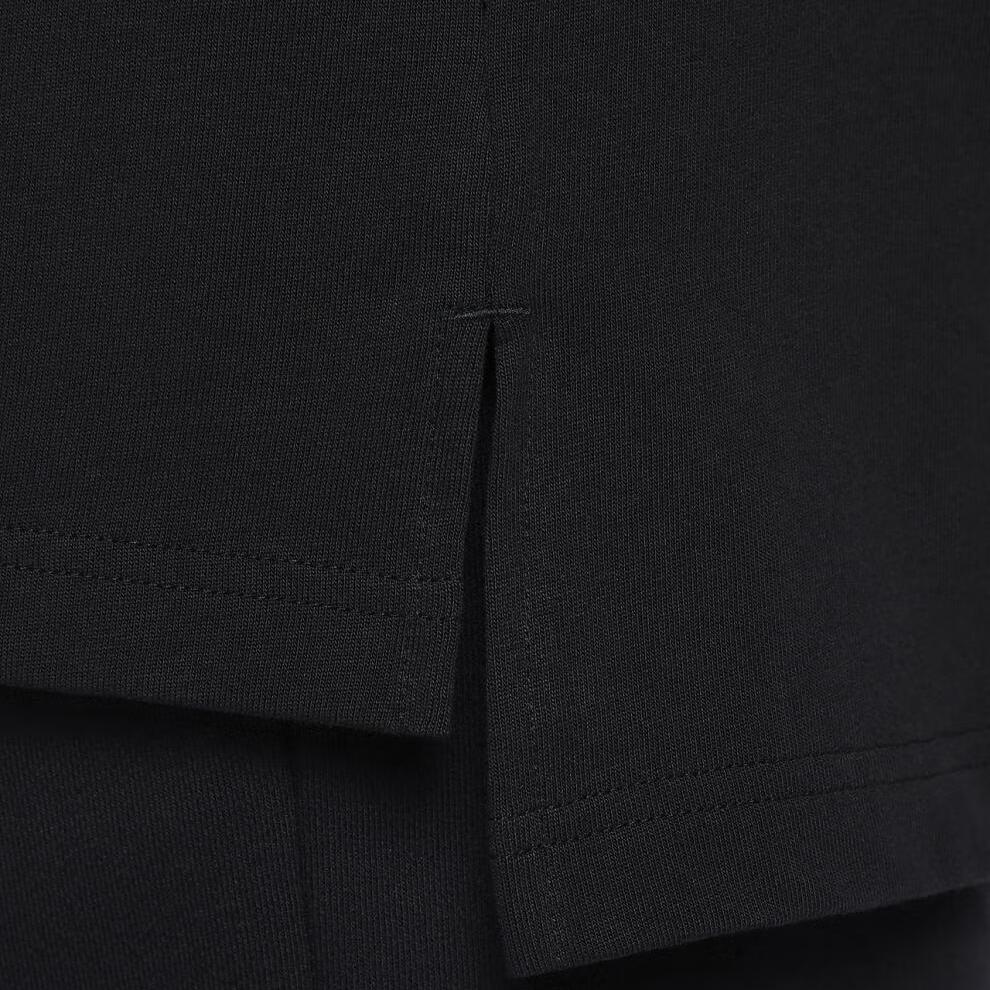 Nike Solid Color Logo Fashion Comfortable Casual Round Neck Sport T-Shirt With Drop Shoulder Sleeves Women Tops Black HJ3947-010