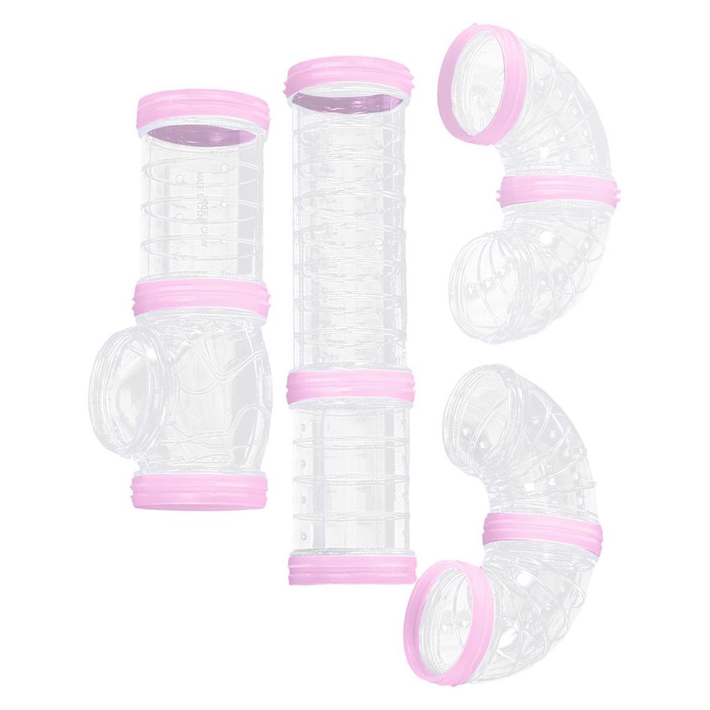 DIY Plastic Hamster Tubes Set 8Pcs Connected Tunnels for Training