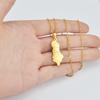 Anniyo Albania Map With Cities Pendant Necklaces Gold Color/Silver Color Albanian Jewelry #214221