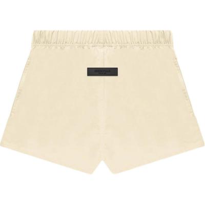 Essentials Fall/Winter 2022 Nylon Running Shorts With Letter Logo Print Unisex Bottoms Eggshell FOG-FW22-0792