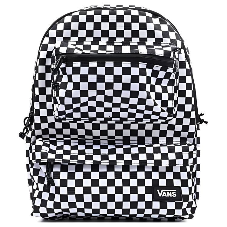 

Новый полиэстеровый рюкзак Vans обычного размера унисекс черно-белая клетка VN000GP1DWW 26.9*10.4*41.9CM