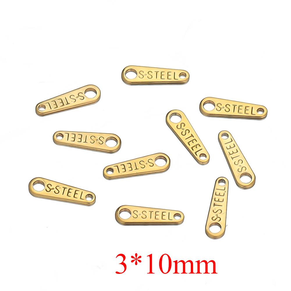 50pcs Stainless Steel Small End Tail Charm Pendant Necklace Extender Chain Charms for DIY Jewelry Making Crafts Accessories