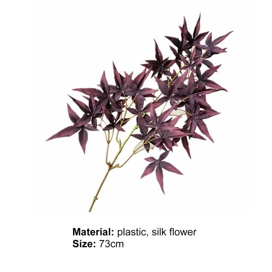 1 Pc Anti-fall Bright Color Colorful Decorative Easy To Maintain Artificial Leaf Simulation Maple Leaf