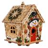 DIY Pearl Craft Kit Christmas Cottage Diamond Painting Set Wooden Pearl Art Christmas Tree Ornaments For Home Decoration Gifts