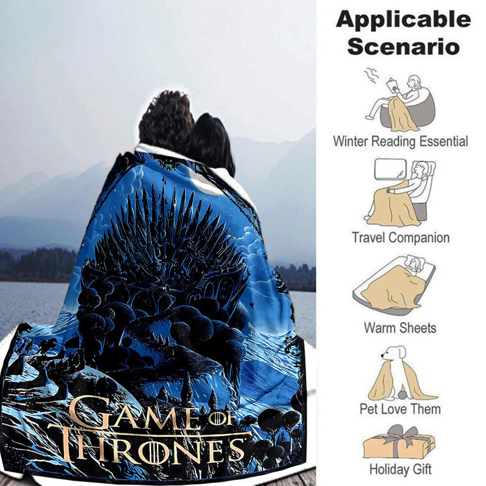 1pc Game of Thrones Blanket Lightweight Flannel Throw for Sofa Bed Travel Camping Livingroom Office Couch Chair 1136KK