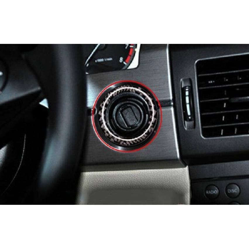 Engine Start Stop Button Trim Car Inner 09-15 Real Carbon Fiber For Benz E-Class