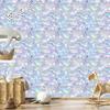 Iridescent glitter azure and light gray wallpaper 50x1000