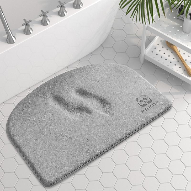 Memory Foam Bath Mats Anti-Slip Shower Carpet Coral Fleece Soft Foot Pad Absorbent Bathroom Rug Washable Entrance Doormat