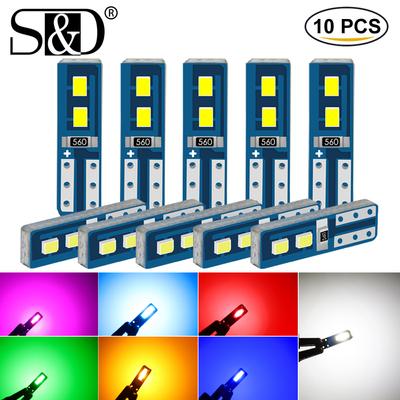 10pcs T5 W1.2W W3W 74 86 509T Super Bright LED Bulb Car Dashboard Warming Indicator Wedge Light Auto Side Wedge Dashboard DC 12V