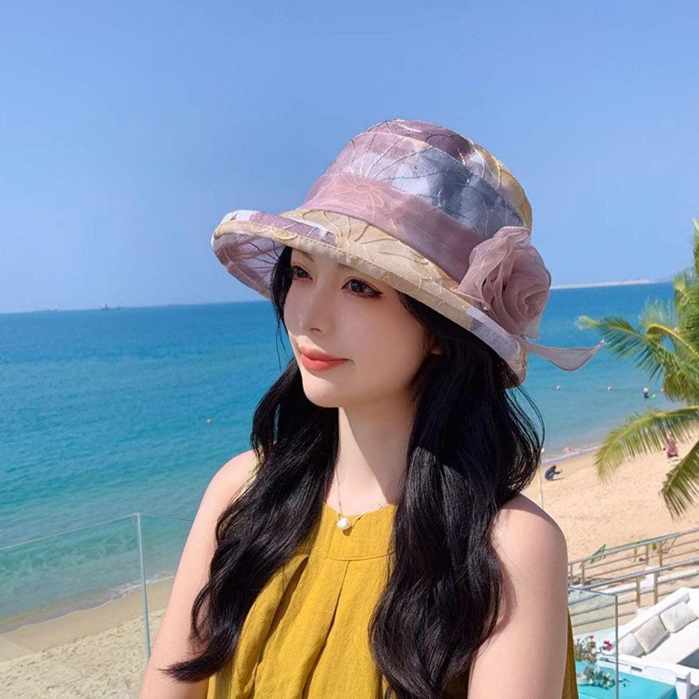 Breathable Beach Bucket Hats UV Protection Travel Panama Caps Gifts Sun Cap