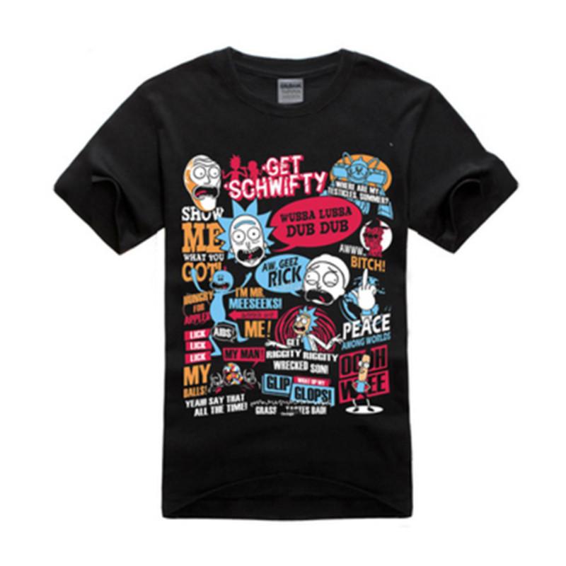 Rick And Morty T Shirt Men Short Sleeve Polyester Breathable Summer Casual Style For Teens