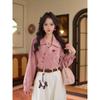 Women's Retro Irregular Long Sleeve Shirt Top for Autumn/Winter 