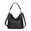 100% Genuine Cowhide Leather Tote Bag for Women Large Capacity Soft Shoulder Handbag Luxury Solid Color Sac