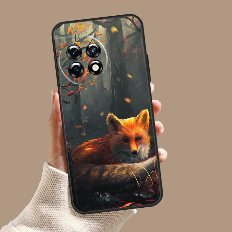 Cute Fox In Autumn Case For OnePlus 10T 8T 9R 10R 12R OnePlus 12 11 9 10 Pro Nord 2 CE 3 Lite N10 N20 N30 Cover