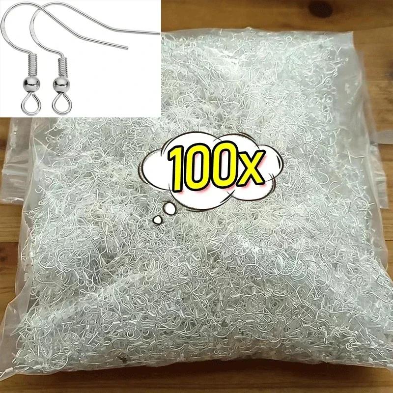 

100/500pcs DIY Earring Findings Earrings Clasps Hooks Stainless Steel Hypoallergenic Earring Making Accessories Hook Earwire