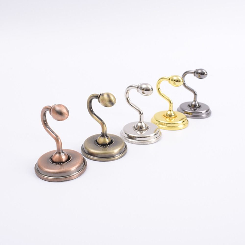 2pcs Vintage Curtain Metal Hooks Zinc Alloy Pommel Wall Hat Coat Hangers Wall Mounted Practical Curtain Holdbacks
