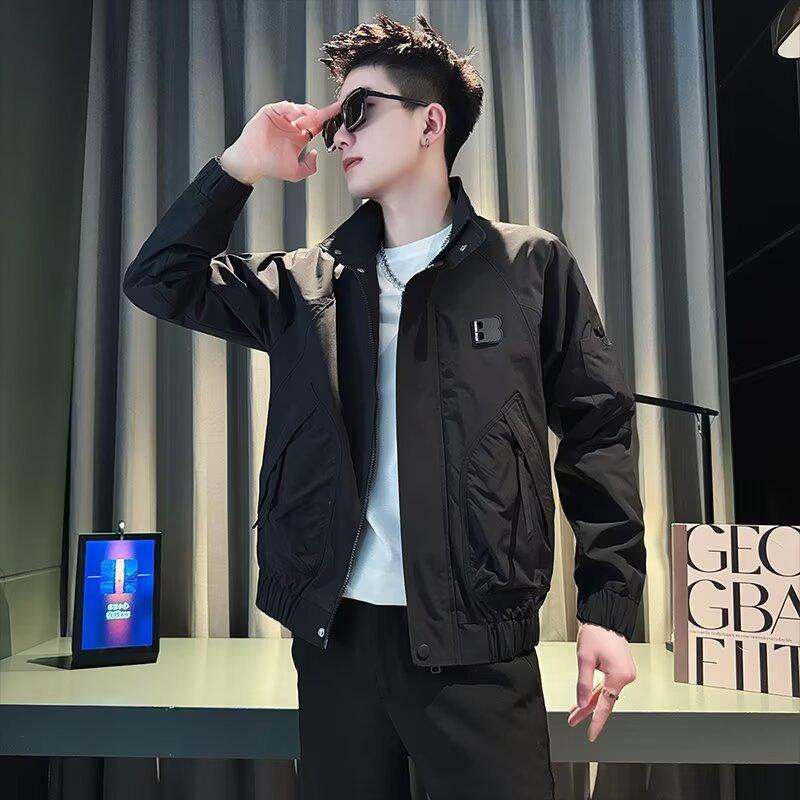 Стильная Дерзкая Крутая Рабочая Куртка для Мужчин - Новая Модная Высококлассная Весенне-Осенняя Верхняя Одежда 2XL