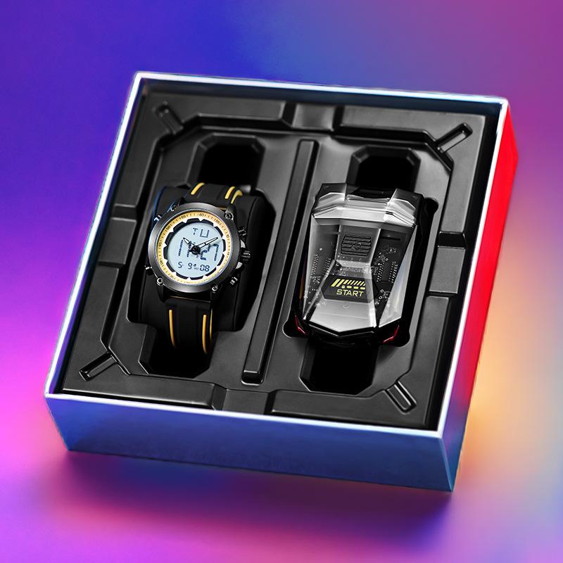 Sports Watch Set Men S Luminous Waterproof Men S Multi-Functional Quartz Watch Watch Gift Set Customization