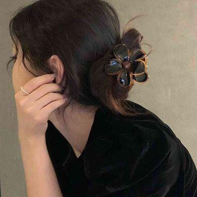 Akrylowy kwiat spinka do włosów vintage moda spinki do włosów damskie nakrycie głowy wsuwka klamra krab barrette akcesoria do włosów dla dziewczynek prezenty