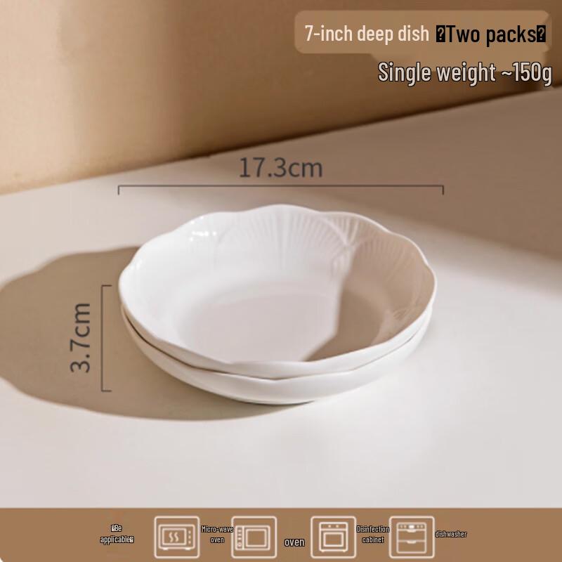 White Ceramic Dinner Plate