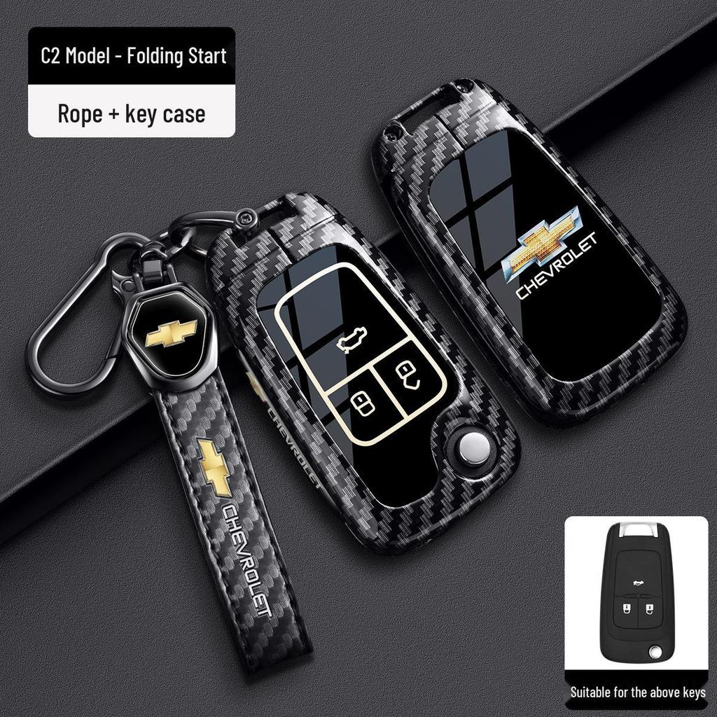 Chevrolet Schlüsselabdeckung für Cruze, Cavalier, Malibu XL, Equinox, Trax (Kohlefaser)