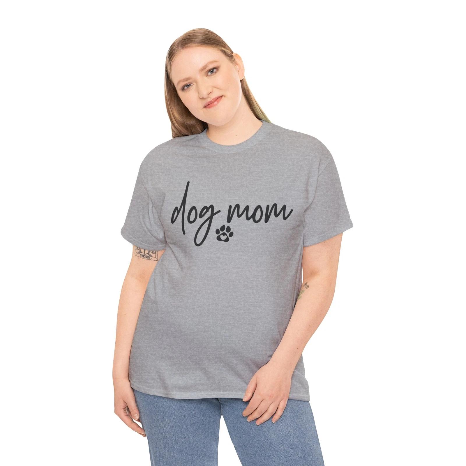 Dog MomT-Shirt – Funny Puppy Lover Paw Print Graphic Tee | Dog Shirt XL
