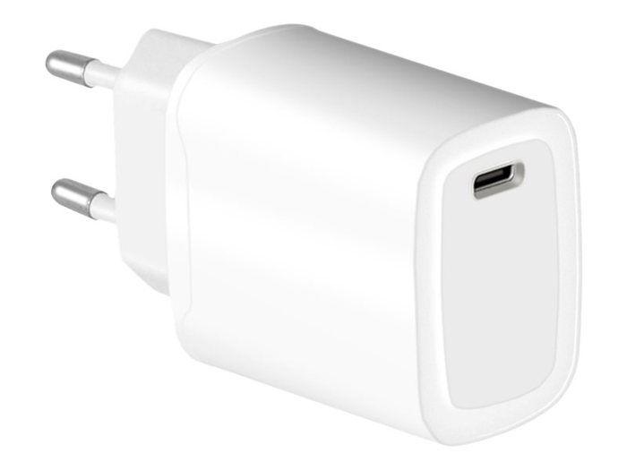 Adaptateur secteur - dlh - 20w pd usb-c - usb-c 24 broches - charge rapide - blanc