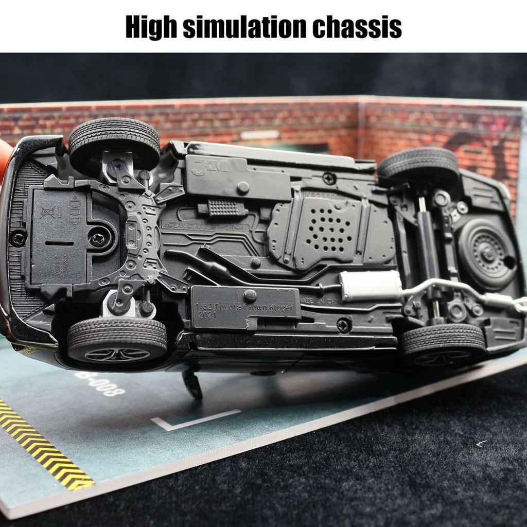 1/32 Toyota Crown Kluger HYBRID Toy Car JKM Diecast Miniature Model SUV Sport Sound & Light Educational Collection Gift for Kids