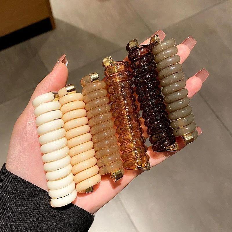 Nouveaux Chouchous Élastiques pour Queue de Cheval Liens à Cheveux en Caoutchouc Lot Chouchous Fil Téléphonique Accessoires pour Cheveux Mode Bandeaux pour Cheveux Femmes Coiffure