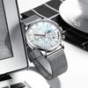 Top Men Watches Luxury Famous Brand da uomo in acciaio inossidabile con calendario a maglie, orologio da uomo d'affari, orologio al quarzo luminoso