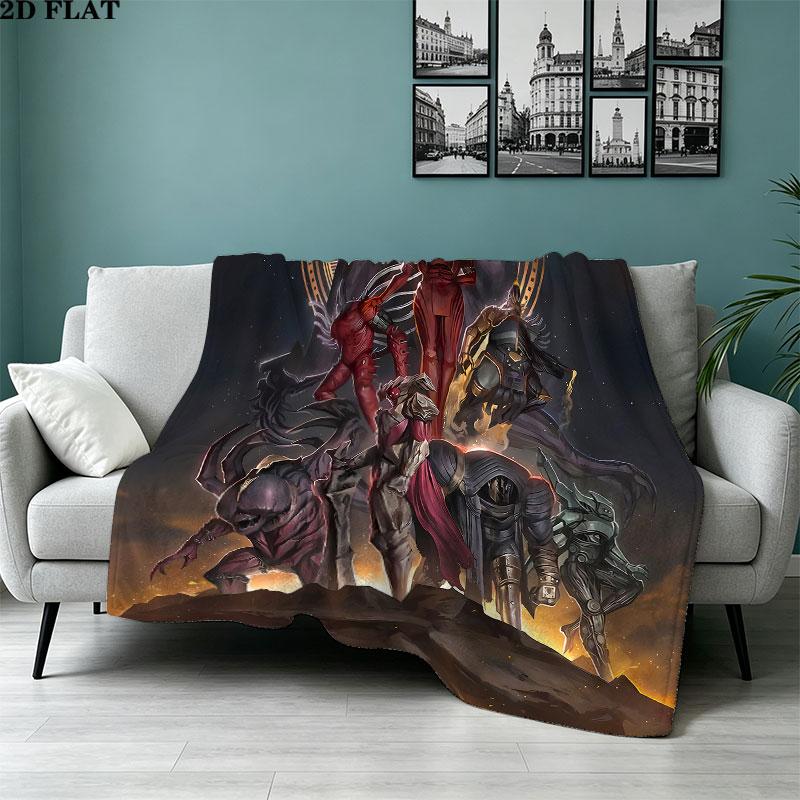 1PC Destiny Patterned Flannel Blanket Suitable For All Seasons For Home Decor Warmth And Comfort Gifts Holiday Present