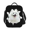 Japanese Spitz Dog Insulated Lunch Bag for Work School Pet Puppy Waterproof Cooler Thermal Bento Box Women Kids