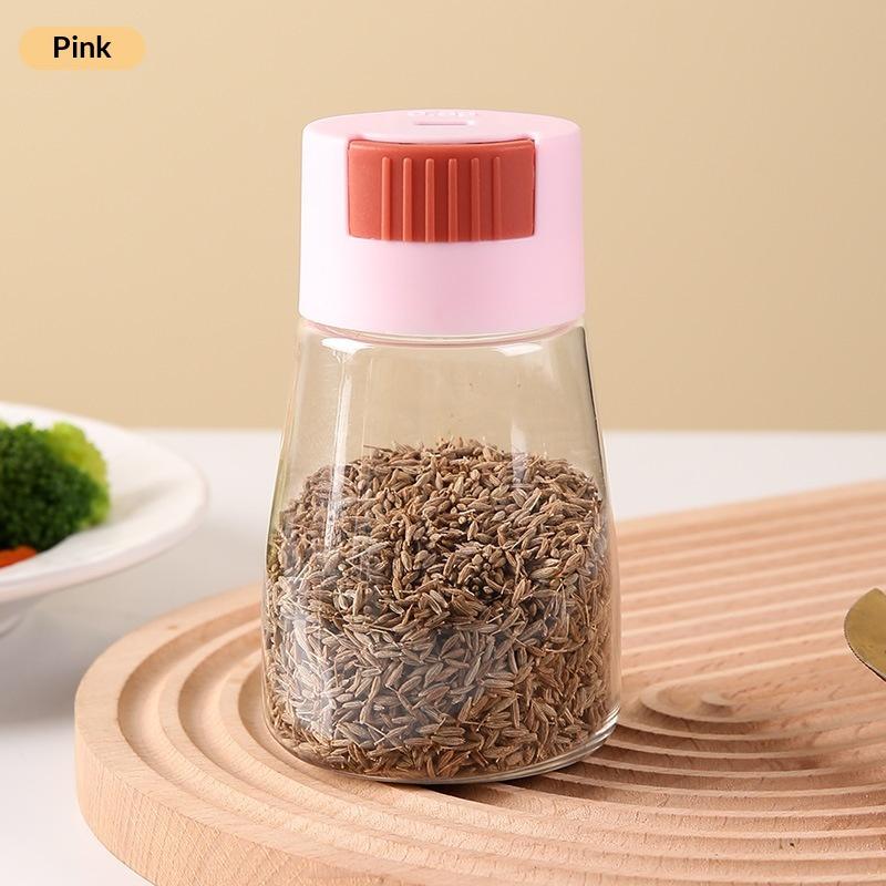 0.5G Quantitative Seasoning Container Dustproof Press Type Seasoning Jar Seasoner Storage Salt Dispenser For Home Kitchen
