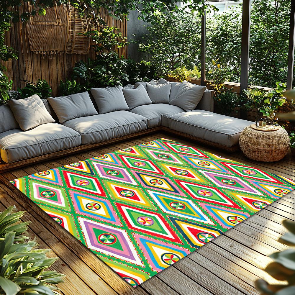 Colorful Geometric Doormat Indoor Outdoor Rug Washable Entryway Floor Mat Home Decor Area Rug Kitchen Carpet Modern Design