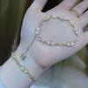 Sterling Silver Enamel Floral Gourd Bracelet: Elegant Chinese-Inspired Design for Women.