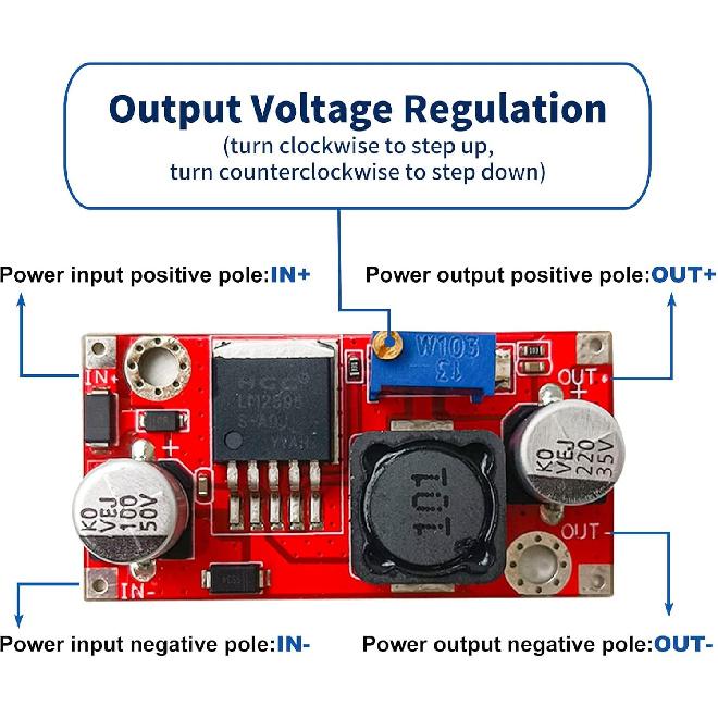 DC to DC 5-40V to 1.5-36V Buck Converter Step Down Module High Efficiency Voltage Regulator Module-PM96